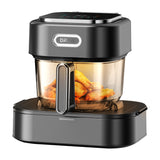 Drija Porchetta Freidora de Aire Digital / Vaporizador | 4.5L y 7L | Visión de Cocción | Vidrio Templado de Alta Resistencia | Multiples Opciones de Cocción | Negro