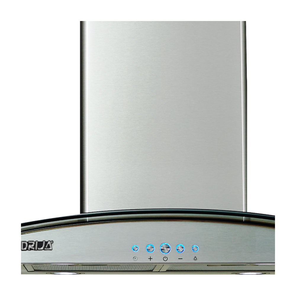 Drija Prisma Isla 90 Extractor de Grasa | Tipo Isla | 3 Velocidades | 2 Filtros de Carbón | 2 Filtros de Aluminio | 500m3/H