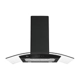 Drija Prisma Isla Touch 90 Black Extractor de Grasa | Tipo Isla | 3 Velocidades | Panel Táctil | 2 Filtros de Carbón | 2 Filtros de Aluminio | 500m3/H