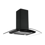 Drija Prisma Isla Touch 90 Black Extractor de Grasa | Tipo Isla | 3 Velocidades | Panel Táctil | 2 Filtros de Carbón | 2 Filtros de Aluminio | 500m3/H