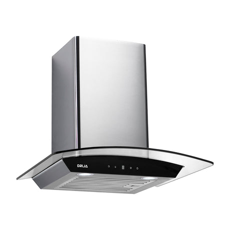 DRIJA Prisma Touch 60 Acero Extractor de Grasa | Tipo Chimenea | 3 Velocidades | Panel Táctil | 1 Filtro de Carbón | 1 Filtro de Aluminio | 500m3/H