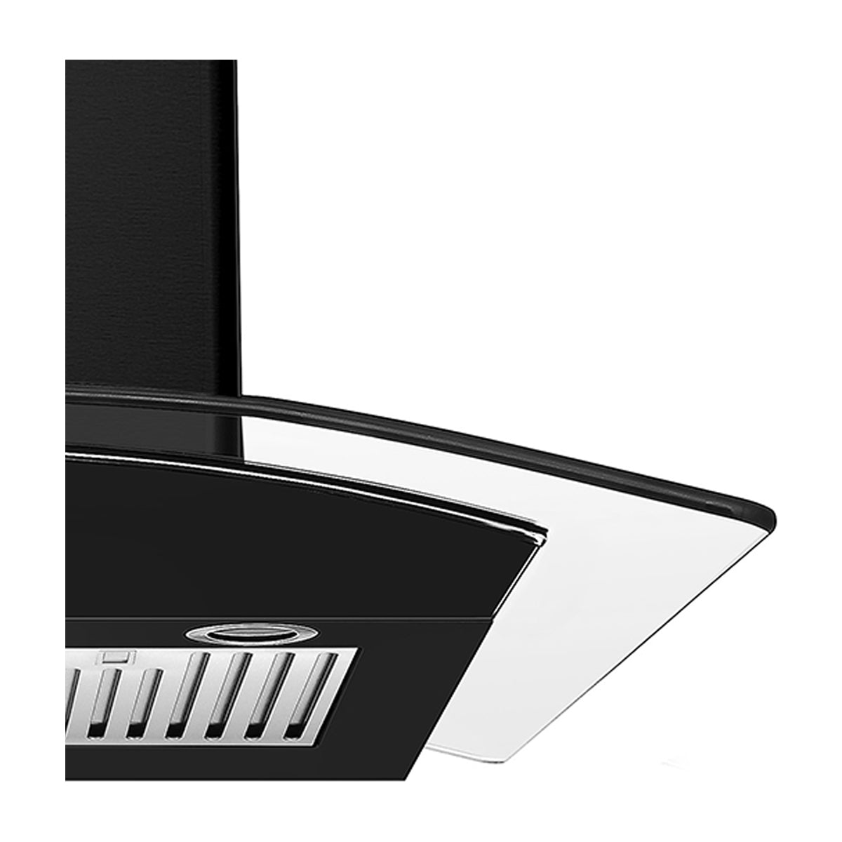 DRIJA Prisma Touch 76 Black Extractor de Grasa | Tipo Chimenea | 3 Velocidades | Panel Táctil | 2 Filtros de Carbón | 2 Filtros de Acero | 500m3/H | Negro