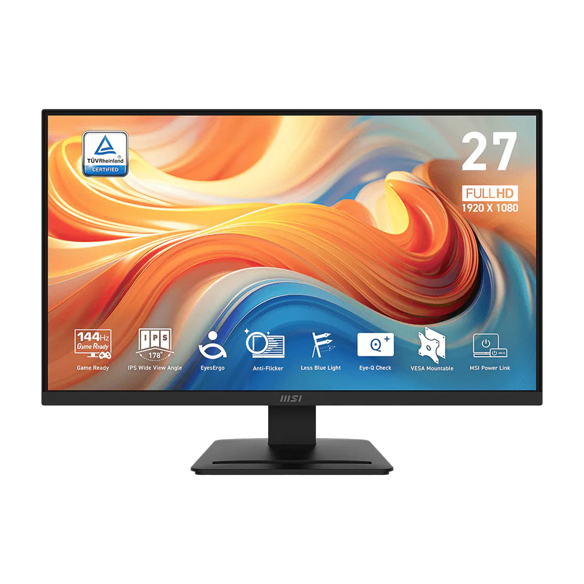 MSI Monitor IPS Full HD HDR de 27" | Anti-Flicker | Adaptive-Sync | 144Hz | 1ms