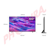 Samsung QN100QN80F Televisor Neo QLED Ultra HD 4K Neo Quantum HDR Smart de 100" | Procesador NQ4 AI Gen2 | Quantum Matrix Core | 4K AI Upscaling | Motion Xcelerator 144Hz | Q-Symphony