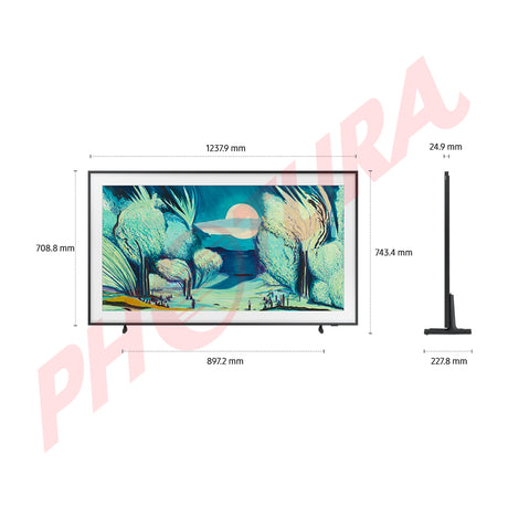 Samsung The Frame Televisor QLED Ultra HD 4K Quantum HDR Smart de 55" | Procesador NQ4 AI Gen2 | Matte Display Film | Marcos Personalizables | Art Mode