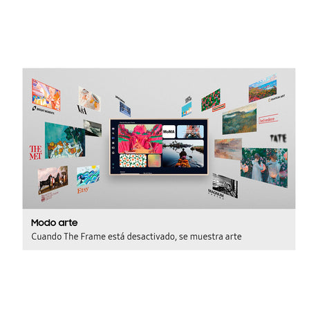 Samsung The Frame Televisor QLED Ultra HD 4K Quantum HDR Smart de 55" | Procesador NQ4 AI Gen2 | Matte Display Film | Marcos Personalizables | Art Mode