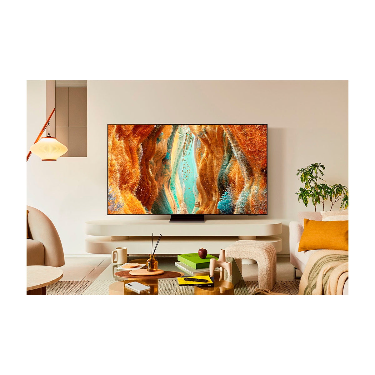 Samsung QN55QN70F Televisor Neo QLED Ultra HD 4K Neo Quantum HDR Smart de 55" | Procesador NQ4 AI Gen2 | Quantum Matrix Slim | 4K AI Upscaling | Motion Xcelerator 144Hz | Q-Symphony | AirSlim