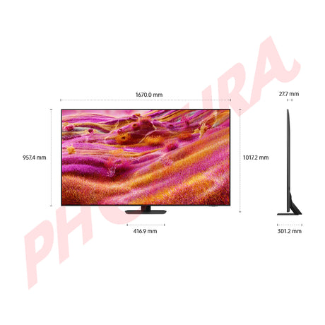 Samsung QN75QN90F Televisor Neo QLED Ultra HD 4K Neo Quantum HDR+ Smart de 75" |  Procesador NQ4 AI Gen3 | Quantum Matrix Plus | NeoSlim | 4K AI Upscaling Pro | Motion Xcelerator 165Hz | Q-Symphony