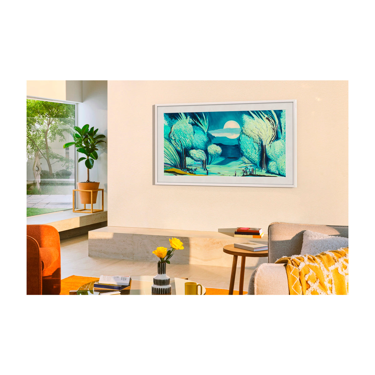 Samsung The Frame Televisor QLED Ultra HD 4K Quantum HDR Smart de 85" | Procesador NQ4 AI Gen2 | Matte Display Film | Marcos Personalizables | Art Mode