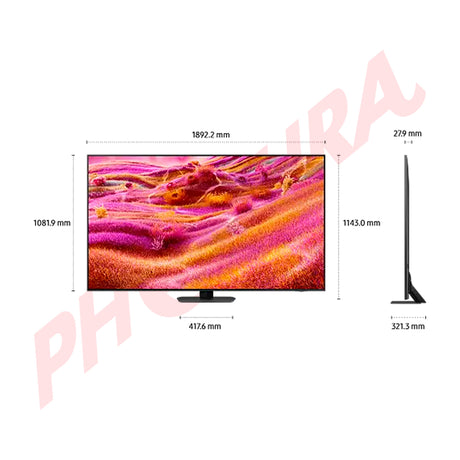 Samsung QN85QN90F Televisor Neo QLED Ultra HD 4K Neo Quantum HDR+ Smart de 85" |  Procesador NQ4 AI Gen3 | Quantum Matrix Plus | NeoSlim | 4K AI Upscaling Pro | Motion Xcelerator 165Hz | Q-Symphony