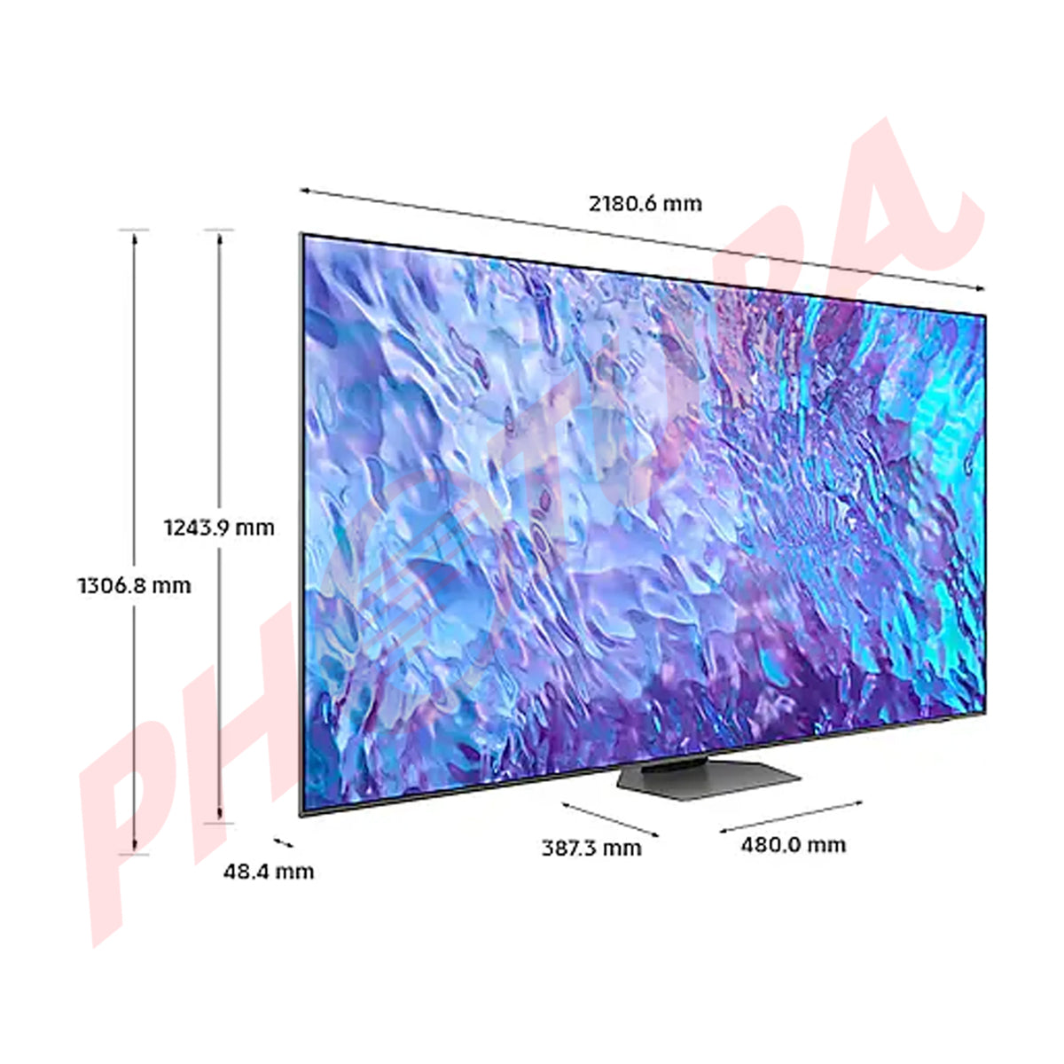 Samsung QN98Q80C Televisor QLED Ultra HD 4K Quantum HDR+ Smart de 98" | Procesador Neural Quantum 4K | Quantum Dot | Direct Full Array | Real Depth Enhancer | Motion Xcelerator Turbo+