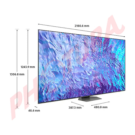 Samsung QN98Q80C Televisor QLED Ultra HD 4K Quantum HDR+ Smart de 98" | Procesador Neural Quantum 4K | Quantum Dot | Direct Full Array | Real Depth Enhancer | Motion Xcelerator Turbo+