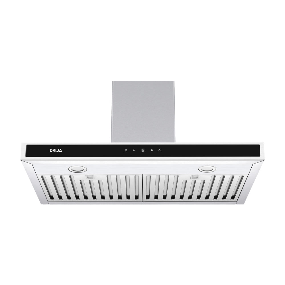 Drija Quadrato 76 Extractor de Grasa | Tipo Chimenea | 3 Velocidades | Panel Táctil | 2 Filtros de Carbón | 2 Filtros de Acero | 500m3/H | Acero