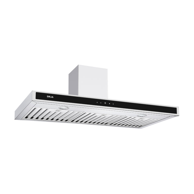 Drija Quadrato 90 Extractor de Grasa | Tipo Chimenea | 3 Velocidades | Panel Táctil | 2 Filtros de Carbón | 3 Filtros de Acero | 500m3/H | Acero