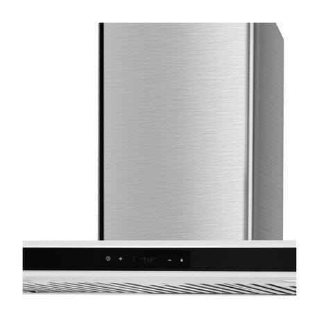 DRIJA Quadrato 90 Extractor de Grasa | Tipo Chimenea | 3 Velocidades | Panel Táctil | 2 Filtros de Carbón | 3 Filtros de Acero | 500m3/H | Acero