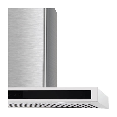 DRIJA Quadrato 90 Extractor de Grasa | Tipo Chimenea | 3 Velocidades | Panel Táctil | 2 Filtros de Carbón | 3 Filtros de Acero | 500m3/H | Acero