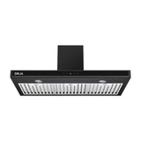 Drija Quadrato 90 Extractor de Grasa | Tipo Chimenea | 3 Velocidades | Panel Táctil | 2 Filtros de Carbón | 3 Filtros de Acero | 500m3/H | Negro