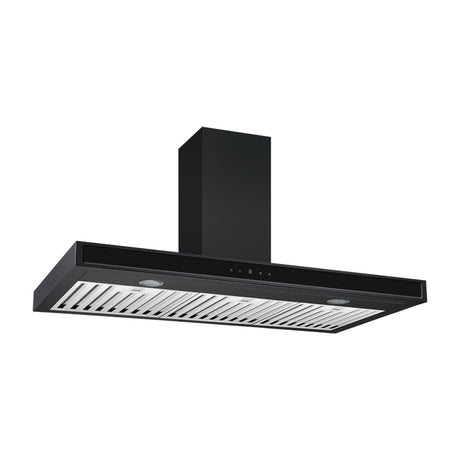 Drija Quadrato 90 Extractor de Grasa | Tipo Chimenea | 3 Velocidades | Panel Táctil | 2 Filtros de Carbón | 3 Filtros de Acero | 500m3/H | Negro