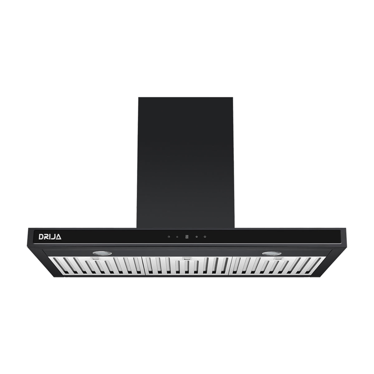 Drija Quadrato 90 Extractor de Grasa | Tipo Chimenea | 3 Velocidades | Panel Táctil | 2 Filtros de Carbón | 3 Filtros de Acero | 500m3/H | Negro