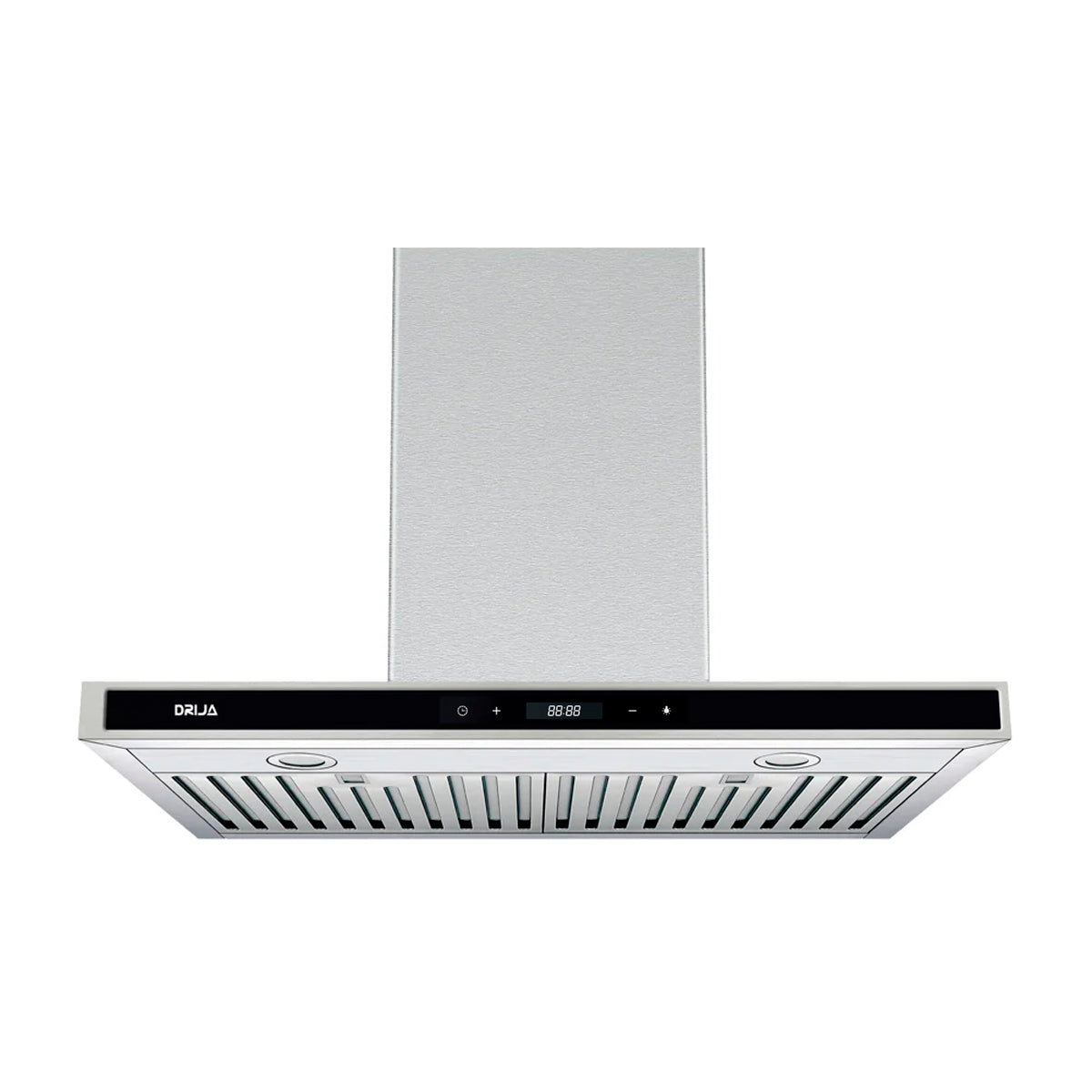 Drija Quadrato Isla 76 Extractor de Grasa | Tipo Isla |  3 Velocidades | 1 Filtro de Carbón | 2 Filtros de Acero | 650m3/H | Acero