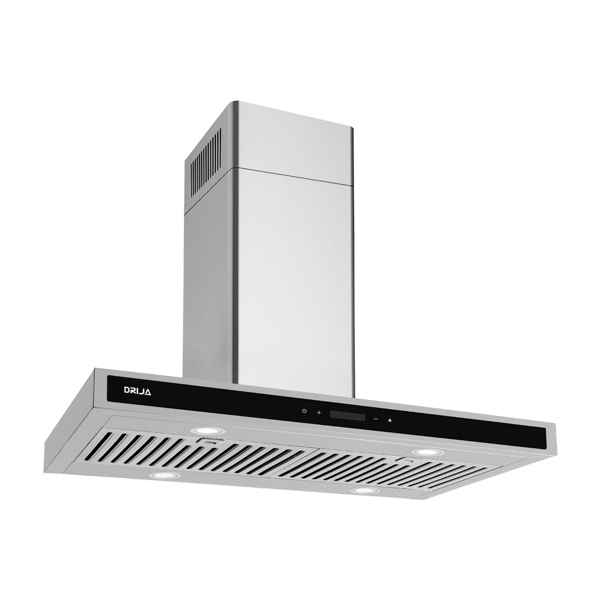 Drija Quadrato Isla 76 Extractor de Grasa | Tipo Isla |  3 Velocidades | 1 Filtro de Carbón | 2 Filtros de Acero | 650m3/H | Acero