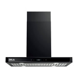 Drija Quadrato Isla 76 Extractor de Grasa | Tipo Isla | 3 Velocidades | 1 Filtro de Carbón | 2 Filtros de Acero | 650m3/H | Negro