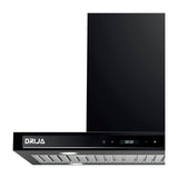 Drija Quadrato Isla 76 Extractor de Grasa | Tipo Isla | 3 Velocidades | 1 Filtro de Carbón | 2 Filtros de Acero | 650m3/H | Negro