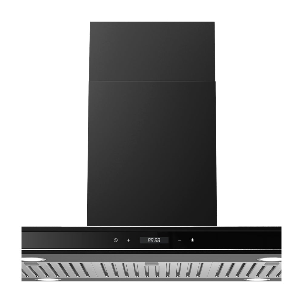 Drija Quadrato Isla 90 Extractor de Grasa | Tipo Isla | 3 Velocidades | 2 Filtros de Carbón | 3 Filtros de Acero | 500m3/H | Negro