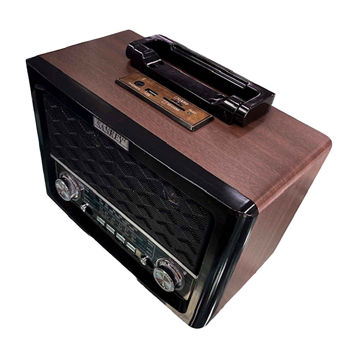 Sankey Radio Portátil | Sintonización FM | Asa Portable | Bluetooth | Negro