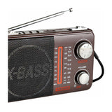 Sankey Radio Portátil | Sintonización FM | Correa Portable | Bluetooth | Marrón Oscuro