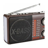 Sankey Radio Portátil | Sintonización FM | Correa Portable | Bluetooth | Marrón Oscuro