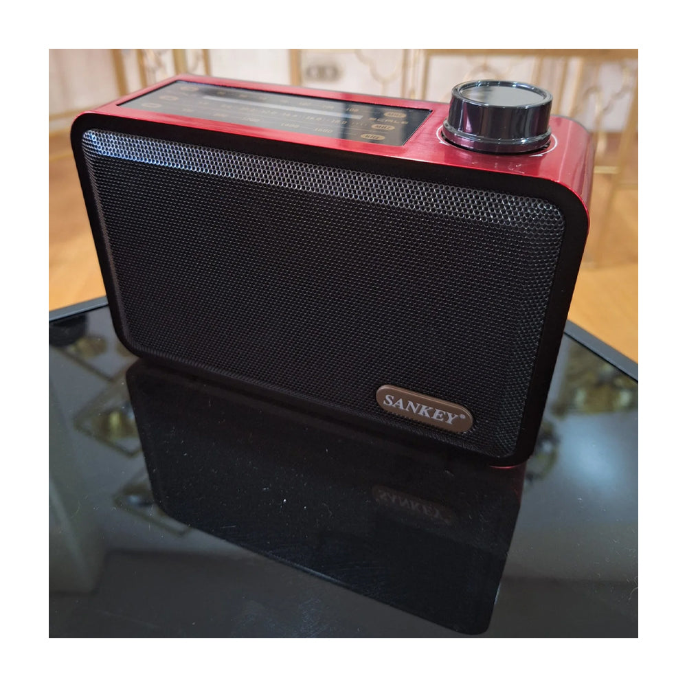 Sankey 504 Radio Portátil | FM | Bluetooth | Rojo - Photura