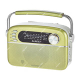 Sankey Radio Portátil | Sintonización FM | Asa Portable | Bluetooth | Verde Amarillo