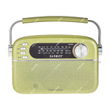 Sankey Radio Portátil | Sintonización FM | Asa Portable | Bluetooth | Verde Amarillo