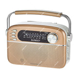 Sankey Radio Portátil | Sintonización FM | Asa Portable | Bluetooth | Dorado