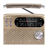 Sankey Radio Portátil | Sintonización FM | Asa Portable | Bluetooth | Dorado