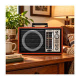 Sankey Radio Portátil | Sintonización FM | Asa Portable | Bluetooth | Chocolate