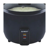 Sankey Olla Arrocera de 1.8L | Manijas Frescas al Tacto | Tapa de Vidrio | Interior Antiadherente | Negro