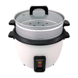 Sankey Olla Arrocera de 2.8L | Manijas Frescas al Tacto | Tapa de Vidrio | Interior Antiadherente | Blanco