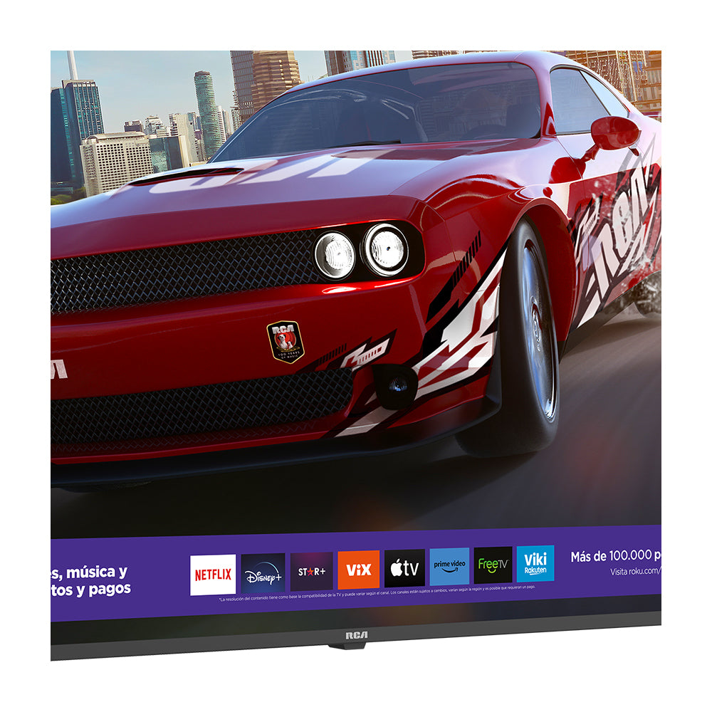 RCA Televisor LED Ultra HD 4K HDR Smart de 58" | Procesador ARM Cortex A53 Quad Core | Frameless Design | Dolby Audio | Roku TV