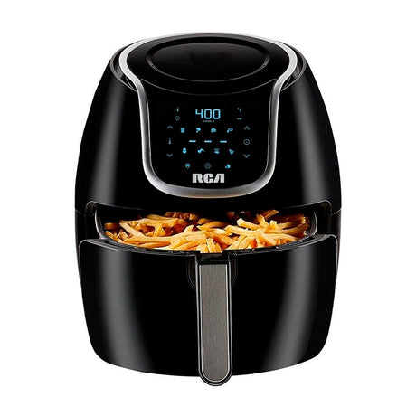 RCA Freidora de Aire Digital 6-en-1 | 3.5L | 10 Funciones | Control de Temperatura | Antiadherente | Negro