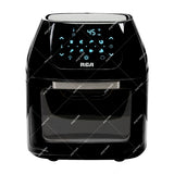 RCA Horno Freidora de Aire Digital 7-en-1 | 8 Funciones | Control de Temperatura | Antiadherente | Negro