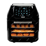RCA Horno Freidora de Aire Digital 7-en-1 | 8 Funciones | Control de Temperatura | Antiadherente | Negro