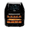 RCA Horno Freidora de Aire Digital 7-en-1 | 8 Funciones | Control de Temperatura | Antiadherente | Negro