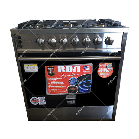 RCA Estufa Comercial a Gas de Acero Inoxidable | Rostizador | 31.5" | 5 Quemadores
