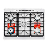 RCA Commercial Estufa a Gas de Acero Inoxidable | Gratinador | Enc. Eléctrico | 36" | 5 Quemadores