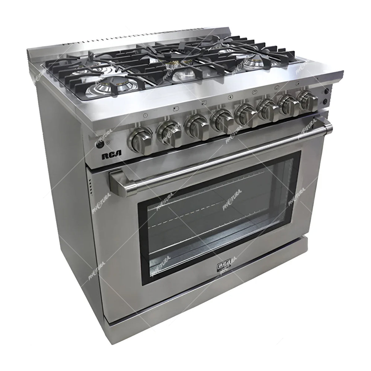 RCA Signature Estufa a Gas de Acero Inoxidable | Convección | Enc. Eléctrico | 36" | 5 Quemadores