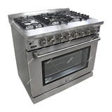 RCA Signature Estufa a Gas de Acero Inoxidable | Convección | Enc. Eléctrico | 36" | 5 Quemadores