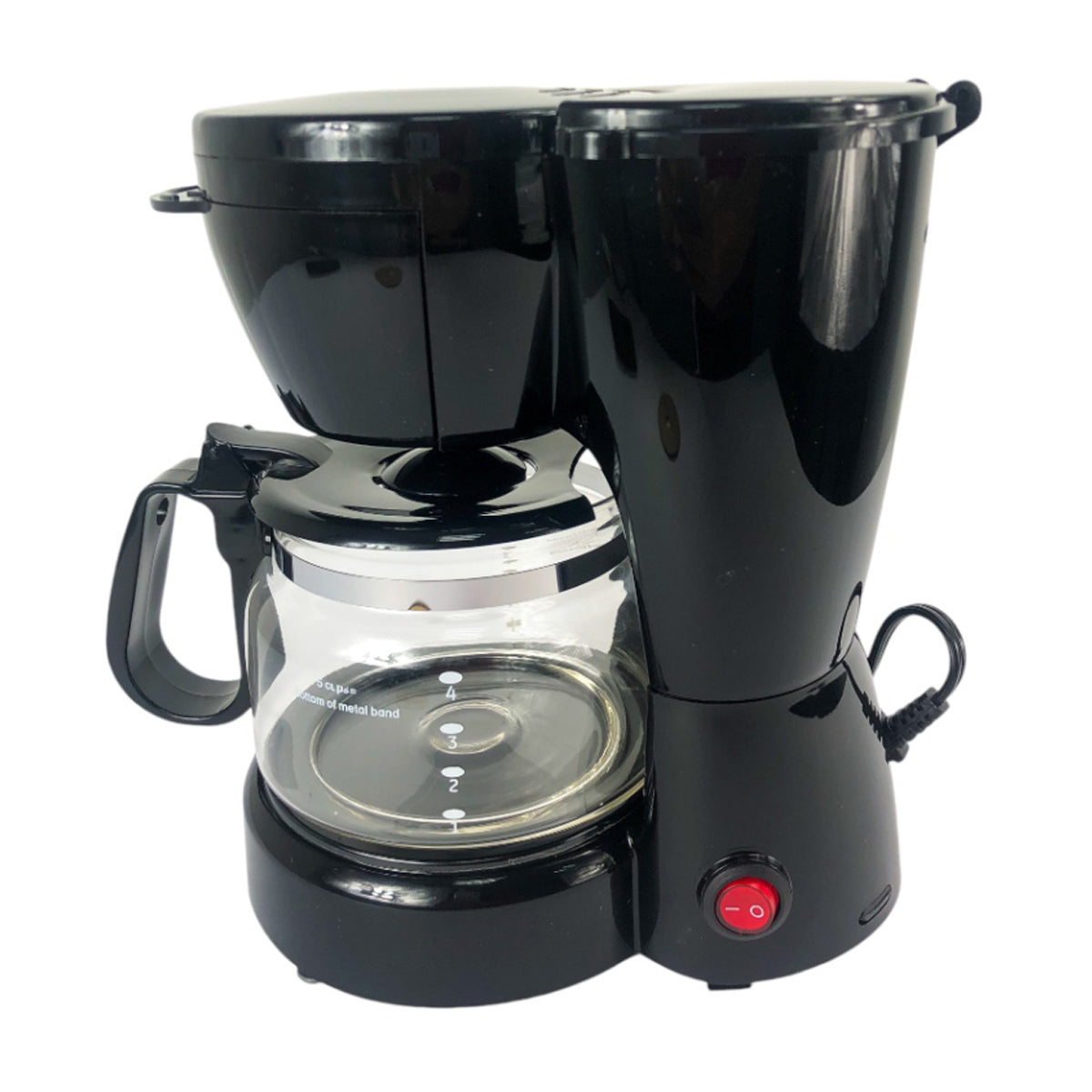 RCA Cafetera de 5 Tazas | Filtro Permanente Lavable | Interruptor Iluminado | Negro