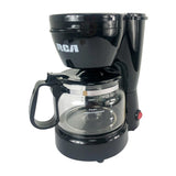 RCA Cafetera de 5 Tazas | Filtro Permanente Lavable | Interruptor Iluminado | Negro